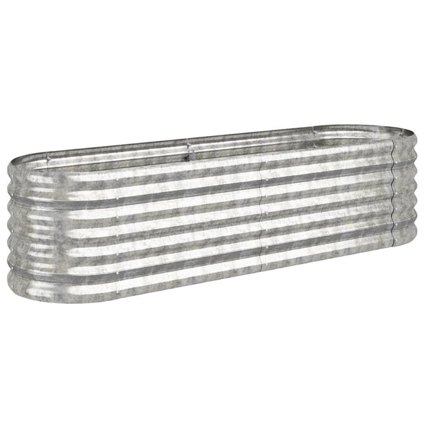 Vidaxl Garden Raised Bed Galvanised Steel 152X40x36 Cm Silver Raised Garden Beds