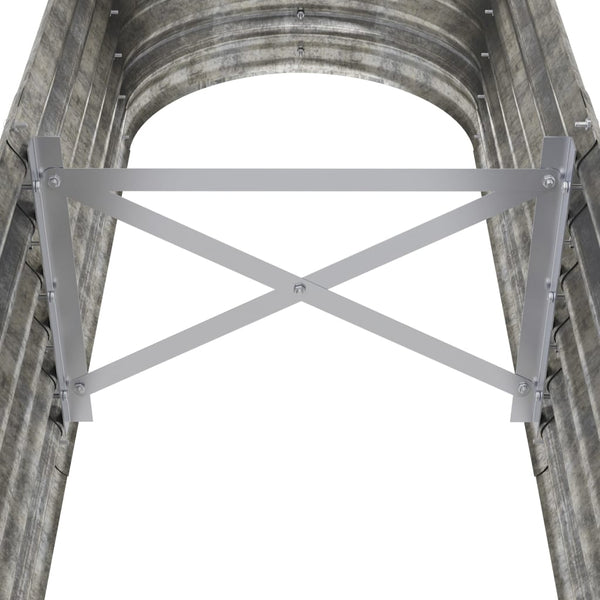 Vidaxl Garden Raised Bed Galvanised Steel 152X40x36 Cm Silver Raised Garden Beds