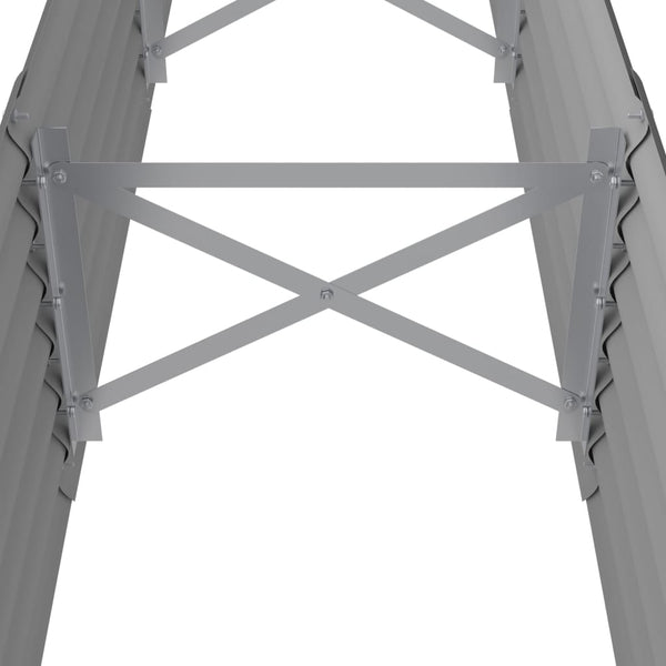 Vidaxl Garden Raised Bed Galvanised Steel 224X40x36 Cm Grey Raised Garden Beds