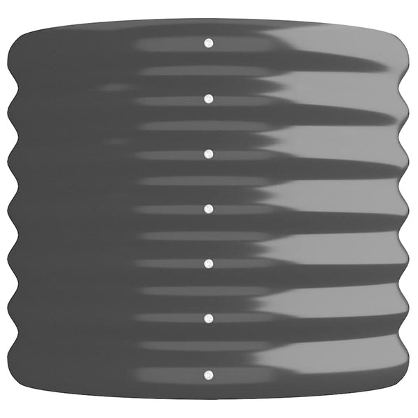 Vidaxl Garden Raised Bed Galvanised Steel 224X40x36 Cm Anthracite Raised Garden Beds