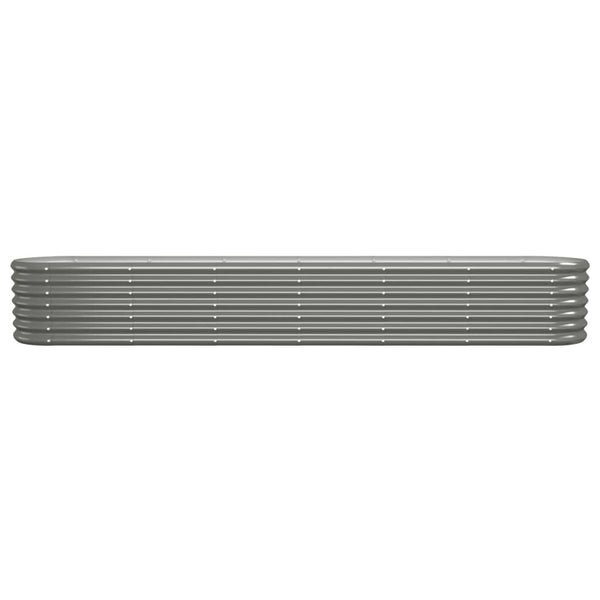 Vidaxl Garden Raised Bed Galvanised Steel 260X40x36 Cm Grey Raised Garden Beds