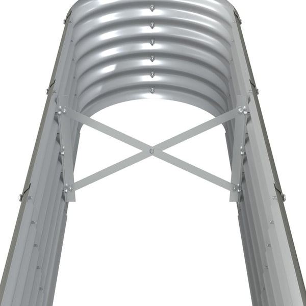 Vidaxl Garden Raised Bed Galvanised Steel 260X40x36 Cm Grey Raised Garden Beds