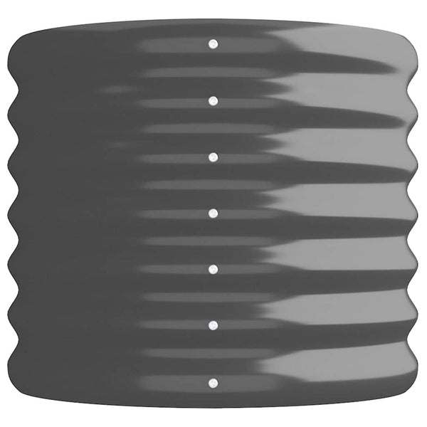 Vidaxl Garden Raised Bed Galvanised Steel 260X40x36 Cm Anthracite Raised Garden Beds