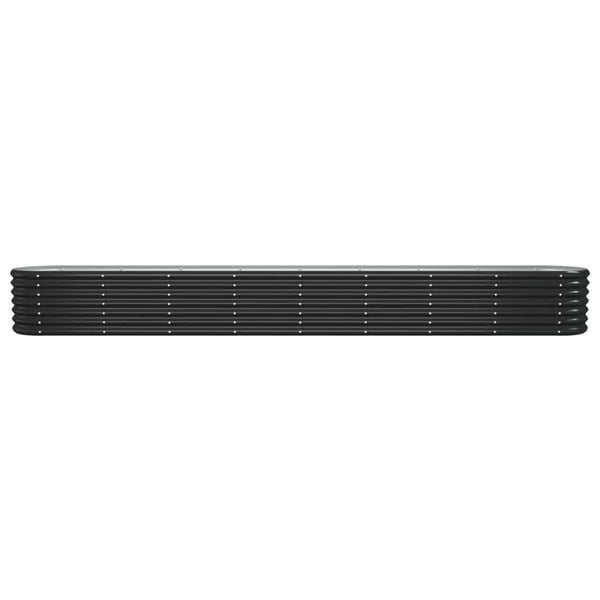 Vidaxl Garden Raised Bed Galvanised Steel 332X40x36 Cm Anthracite Raised Garden Beds