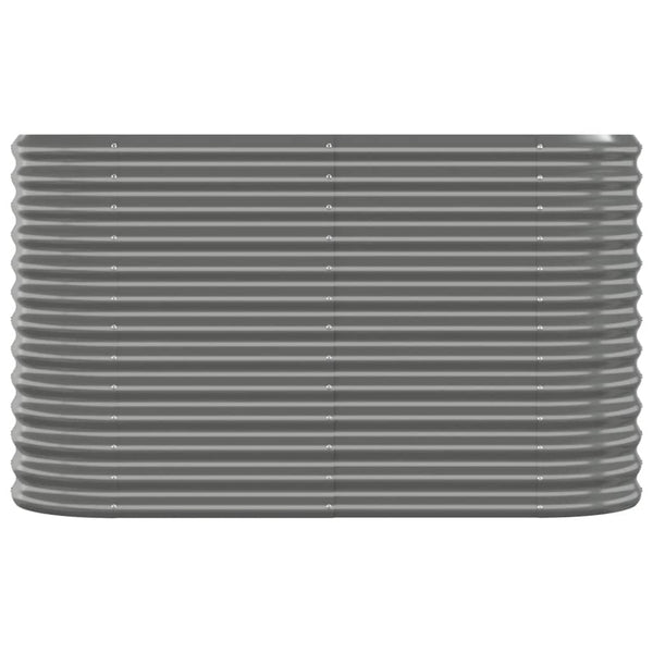 Garden Raised Bed Galvanised Steel 114X40x68 Cm Grey Raised Garden Beds