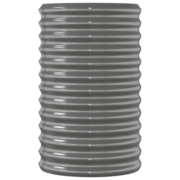 Garden Raised Bed Galvanised Steel 114X40x68 Cm Grey Raised Garden Beds