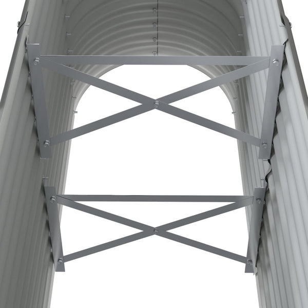 Garden Raised Bed Galvanised Steel 114X40x68 Cm Grey Raised Garden Beds