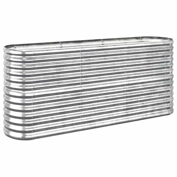 Vidaxl Garden Raised Bed Galvanised Steel 152X40x68 Cm Silver Raised Garden Beds