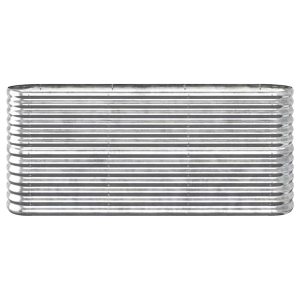 Vidaxl Garden Raised Bed Galvanised Steel 152X40x68 Cm Silver Raised Garden Beds