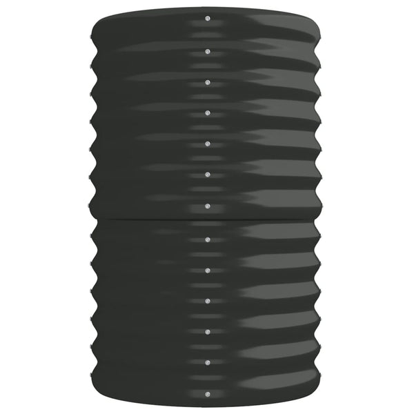 Garden Raised Bed Powder Coated Steel 224X40x68 Cm Anthracite Raised Garden Beds