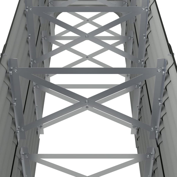 Garden Raised Bed Powder Coated Steel 224X40x68 Cm Anthracite Raised Garden Beds