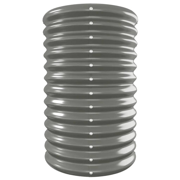 Vidaxl Garden Raised Bed Galvanised Steel 332X40x68 Cm Grey Raised Garden Beds