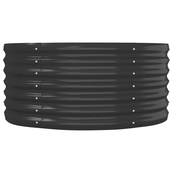 Garden Raised Bed Powder Coated Steel 152X80x36 Cm Anthracite Raised Garden Beds