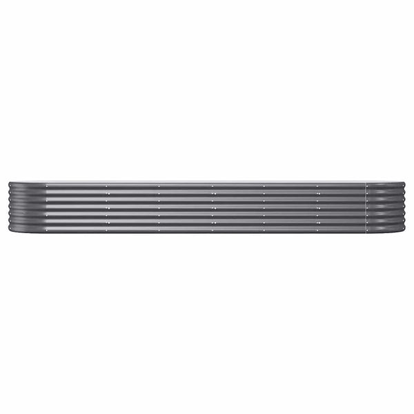 Vidaxl Garden Raised Bed Galvanised Steel 296X80x36 Cm Anthracite Raised Garden Beds