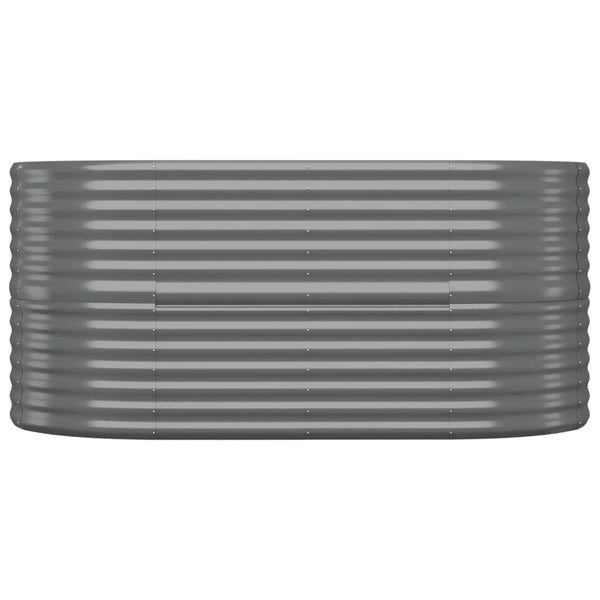 Vidaxl Garden Raised Bed Galvanised Steel 152X80x68 Cm Grey Raised Garden Beds
