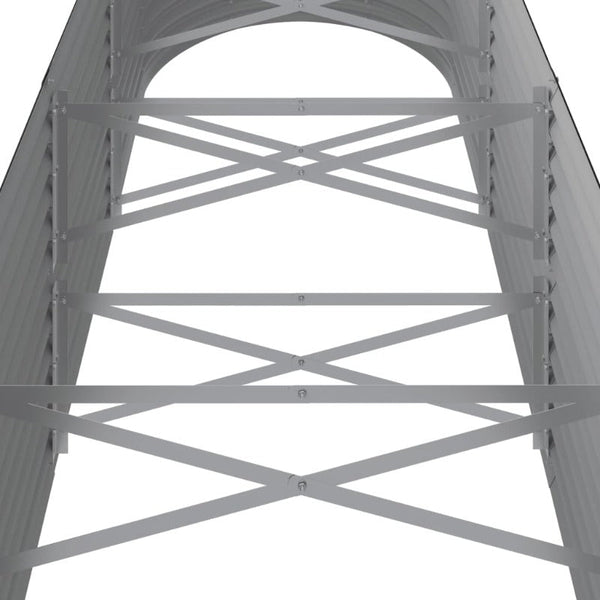 Garden Raised Bed Powder Coated Steel 296X80x68 Cm Anthracite Raised Garden Beds