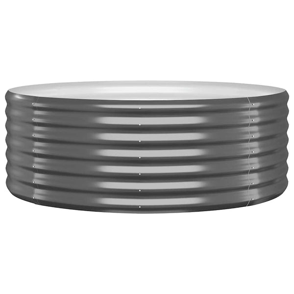 Vidaxl Garden Raised Bed Galvanised Steel 100X100x36 Cm Anthracite Raised Garden Beds