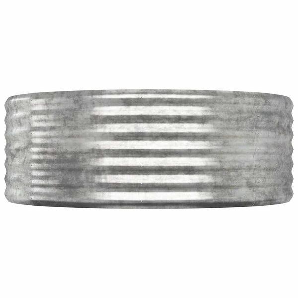 Vidaxl Garden Raised Bed Galvanised Steel 100X100x36 Cm Silver Raised Garden Beds