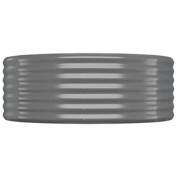 Garden Raised Bed Steel Planter Large Oval Grey Outdoor Vegetable Flower Box Raised Garden Beds