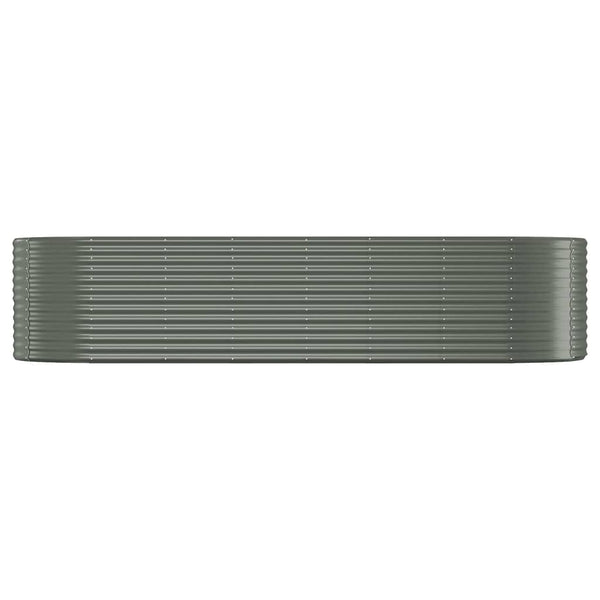Vidaxl Garden Raised Bed Galvanised Steel 322X100x68 Cm Grey Raised Garden Beds