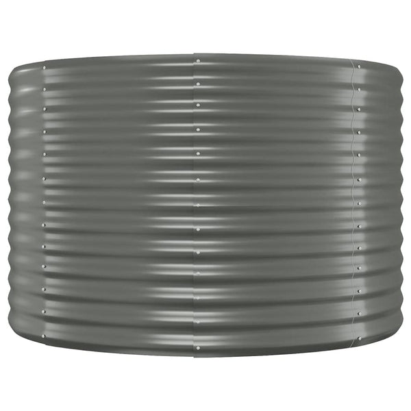 Vidaxl Garden Raised Bed Galvanised Steel 322X100x68 Cm Grey Raised Garden Beds