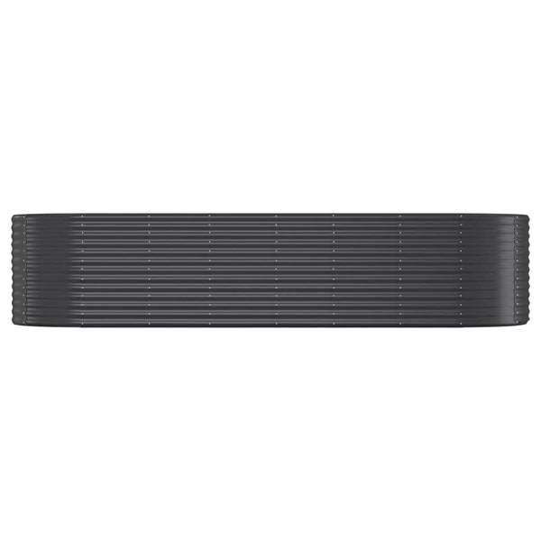 Garden Raised Bed Powder Coated Steel 322X100x68 Cm Anthracite Raised Garden Beds