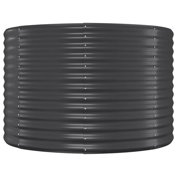 Garden Raised Bed Powder Coated Steel 322X100x68 Cm Anthracite Raised Garden Beds