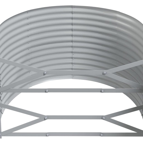 Garden Raised Bed Powder Coated Steel 322X100x68 Cm Anthracite Raised Garden Beds