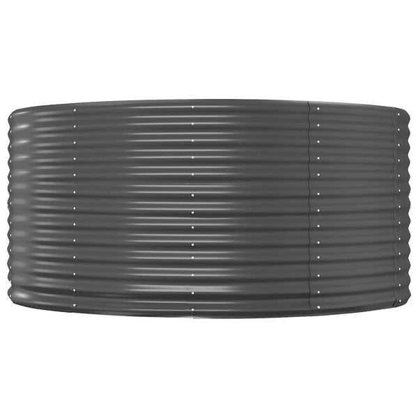 Vidaxl Garden Raised Bed Anthracite 140X140x68 Cm Galvanised Steel Raised Garden Beds
