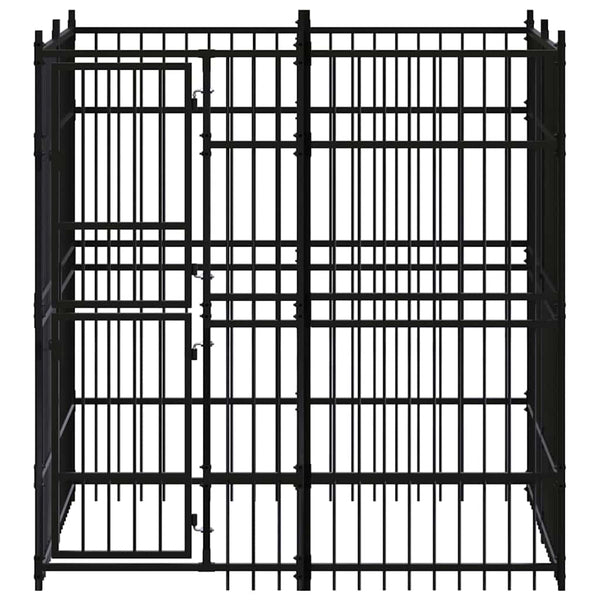 Vidaxl Outdoor Dog Kennel Steel 3.69 Ma Dog Kennels
