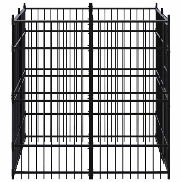 Vidaxl Outdoor Dog Kennel Steel 3.69 Ma Dog Kennels