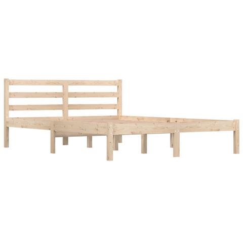 Bed Frame Solid Wood Pine 137X187 Cm Double Size Double Bed Frames