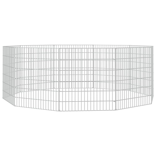 Free Range Animal Enclosure 10 Panel 54X60 Cm Galvanised Iron Small Animal Cages & Hutches