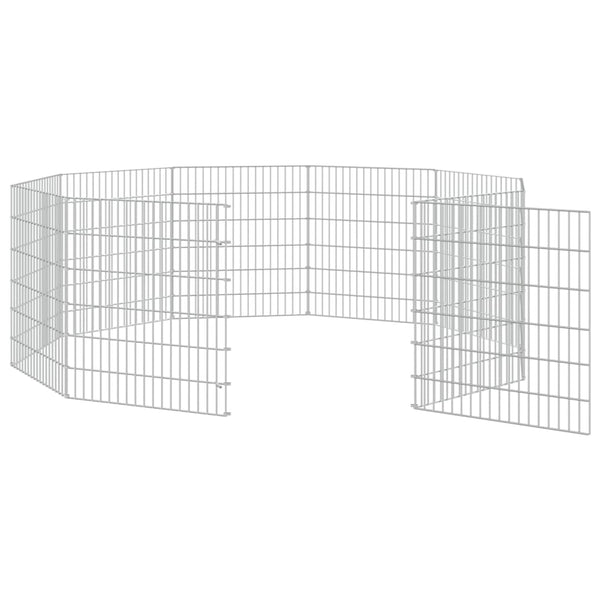 Free Range Animal Enclosure 10 Panel 54X60 Cm Galvanised Iron Small Animal Cages & Hutches
