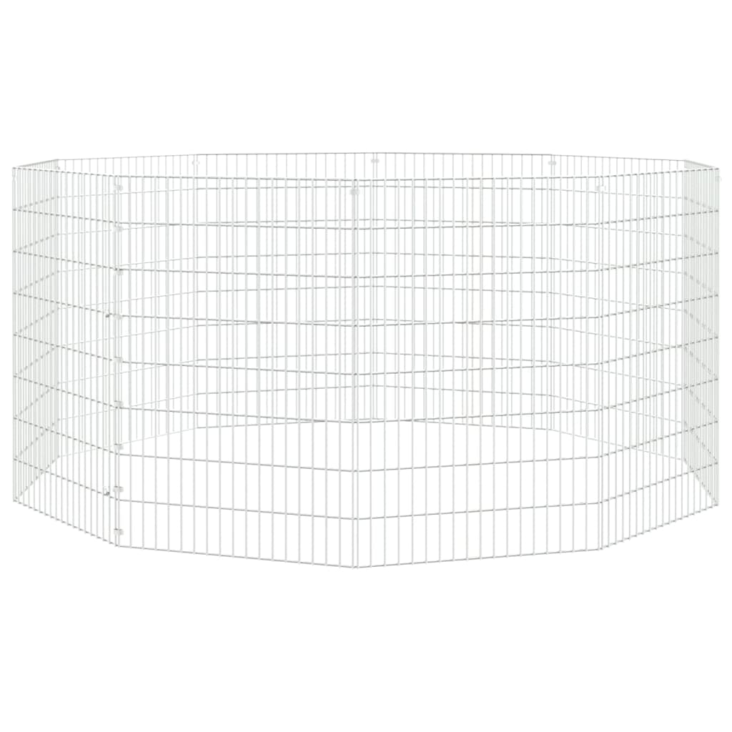 Galvanised Iron Animal Enclosure 10 Panel Adjustable Small Cage Small Animal Cages & Hutches