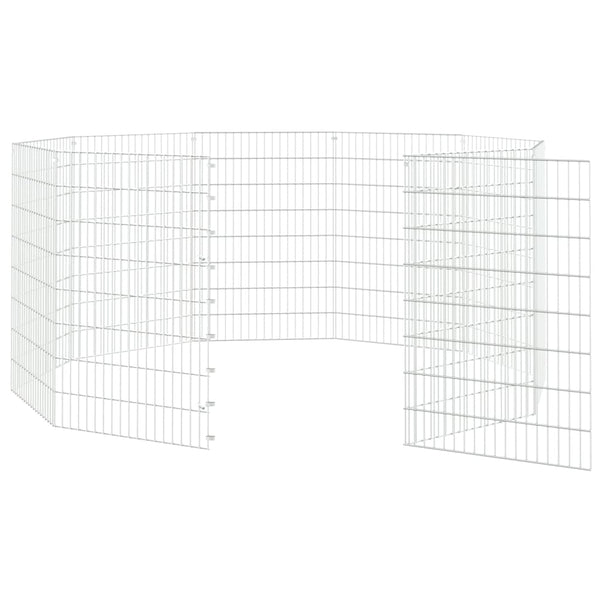 Galvanised Iron Animal Enclosure 10 Panel Adjustable Small Cage Small Animal Cages & Hutches