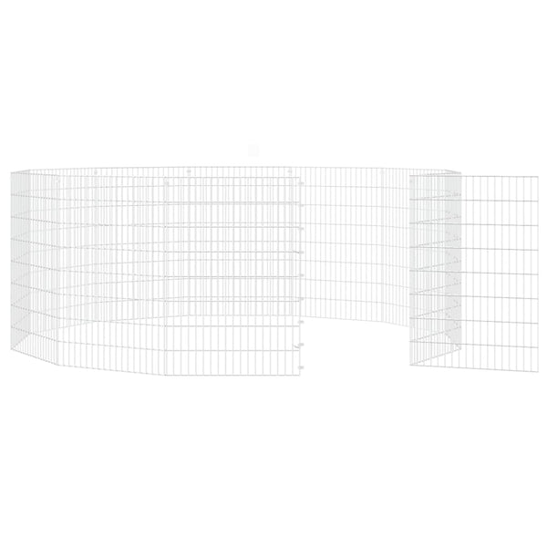 Vidaxl Free Range Animal Enclosure 12 Panel 54X80 Cm Galvanised Iron Small Animal Cages & Hutches