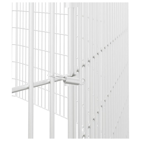 Vidaxl Free Range Animal Enclosure 12 Panel 54X80 Cm Galvanised Iron Small Animal Cages & Hutches