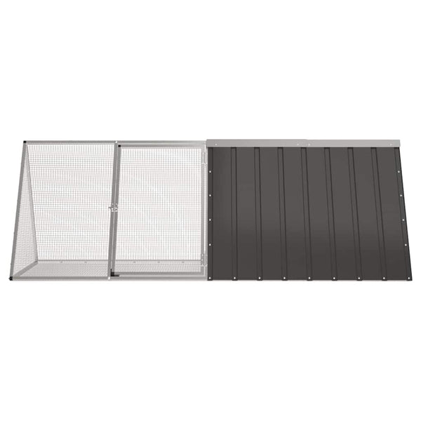 Vidaxl Rabbit Cage Anthracite 201.5X80.5X71 Cm Galvanised Steel Small Animal Cages & Hutches