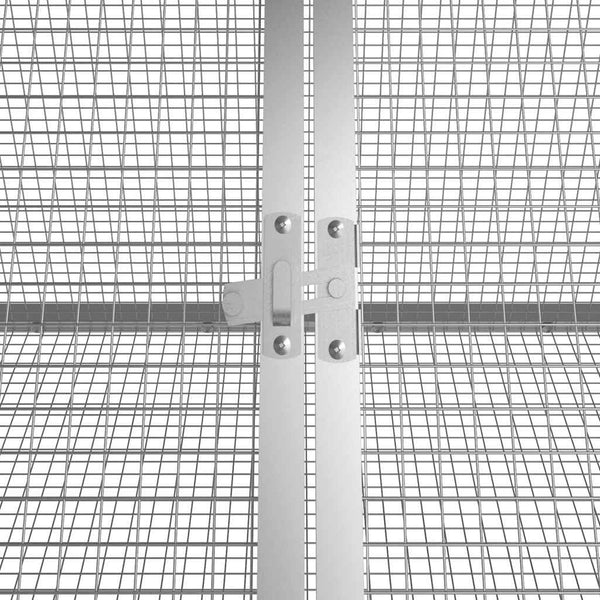 Vidaxl Rabbit Cage Grey 201.5X80.5X71 Cm Galvanised Steel Small Animal Cages & Hutches