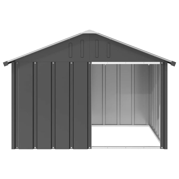Vidaxl Dog House Anthracite Galvanised Steel Dog Kennels