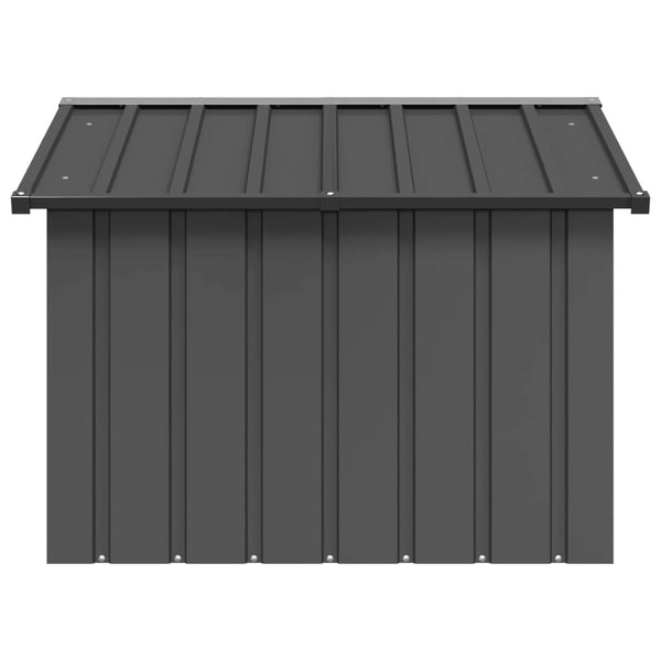 Vidaxl Dog House Anthracite Galvanised Steel Dog Kennels