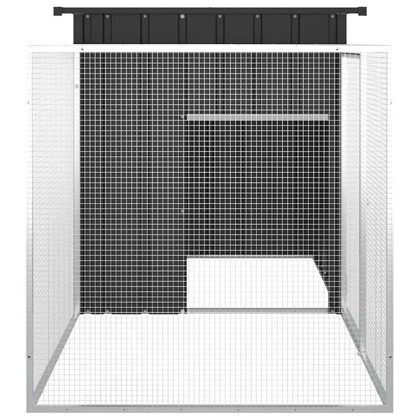 Vidaxl Chicken Cage Anthracite 200X91x100 Cm Galvanised Steel Poultry Cages