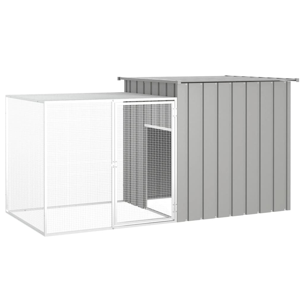 Chicken Cage Grey 200X91x100 Cm Galvanised Steel Poultry Cages
