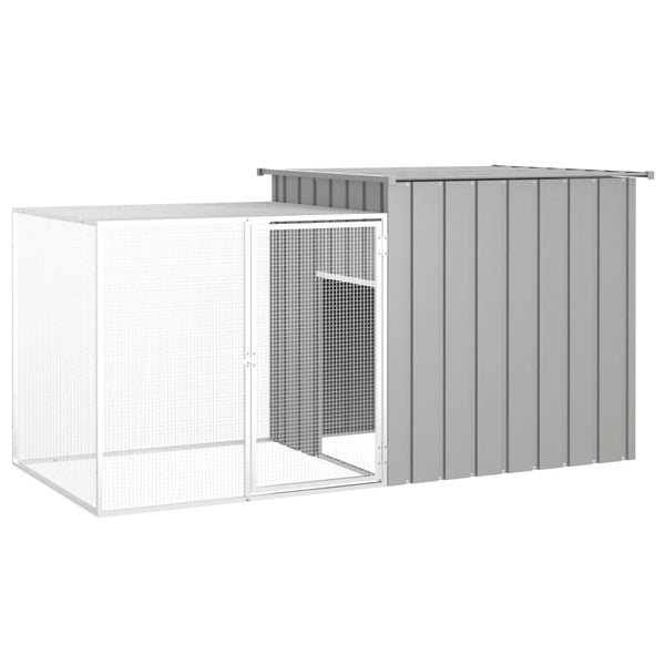 Chicken Cage Grey 200X91x100 Cm Galvanised Steel Poultry Cages