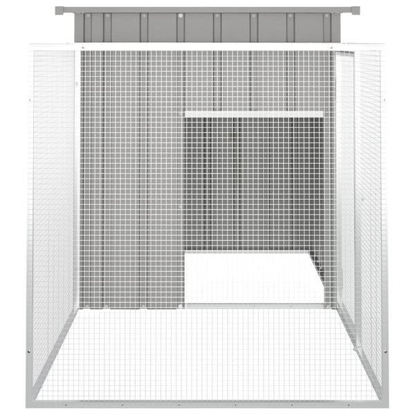 Chicken Cage Grey 200X91x100 Cm Galvanised Steel Poultry Cages