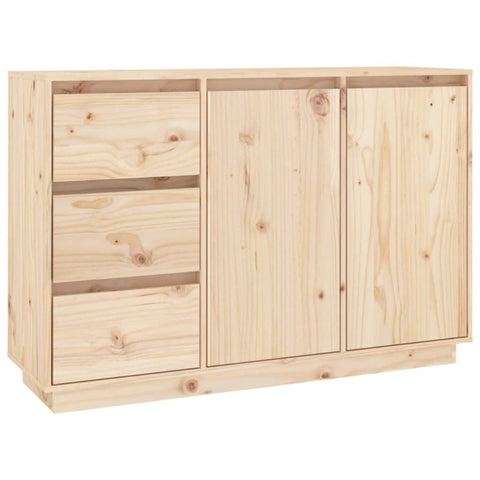 Sideboard 111X34x75 Cm Solid Wood Pine Sideboards & Buffets