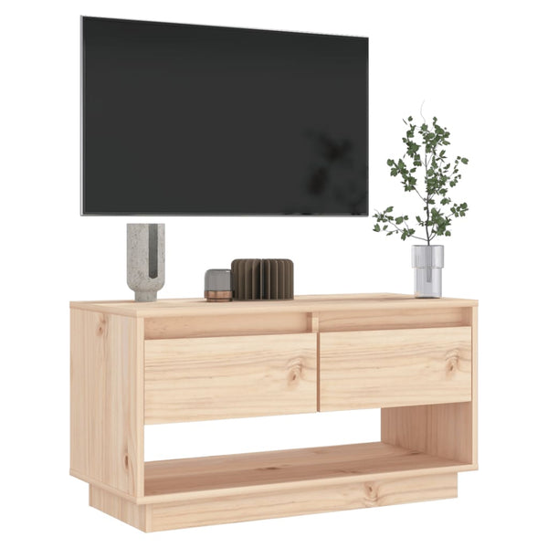 Tv Cabinet 74X34x40 Cm Solid Wood Pine Tv Stands & Entertainment Units