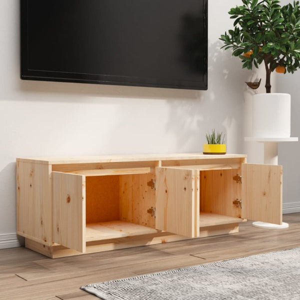 TV Stands & Entertainment Units Tv Cabinet 110X34x40 Cm Solid Wood Pine