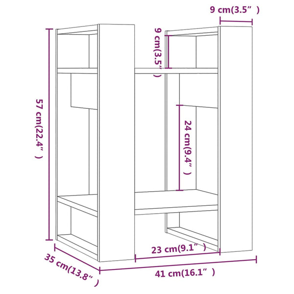 Vidaxl Book Cabinet/Room Divider 41X35x57 Cm Solid Wood Pine Screens & Room Dividers